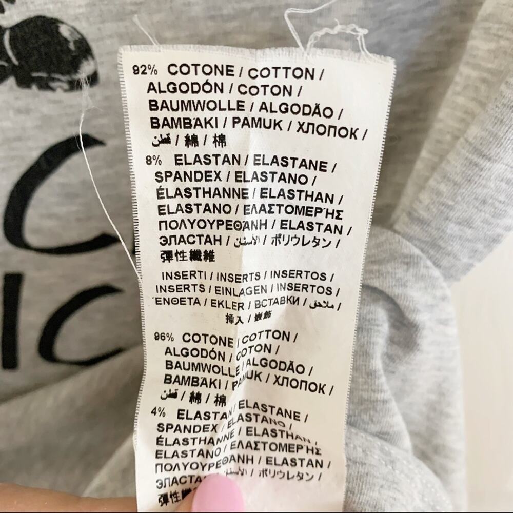 Love Moschino Grey Rock Chick Graphic Tee Size 6 - Picture 7 of 7
